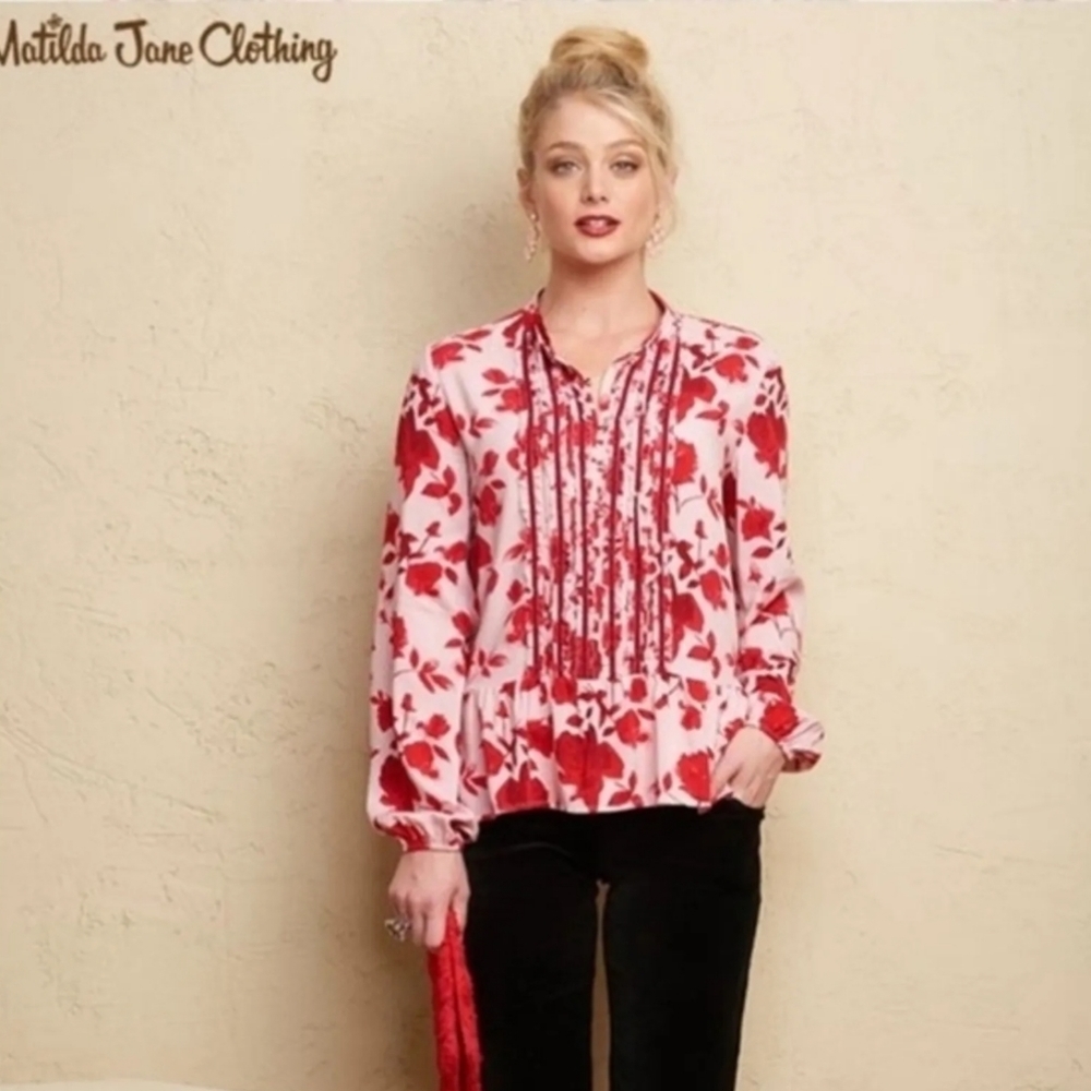 Matilda Jane Miri Floral Boho Ruffle Tunic Size XL
